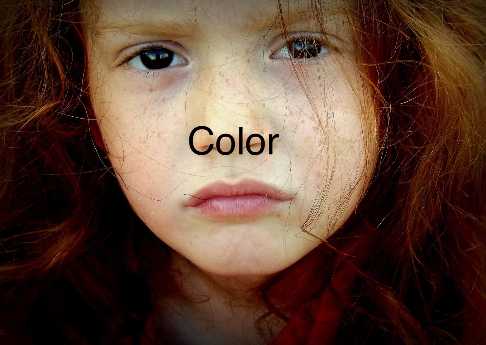 Photo d'enfant en coleur